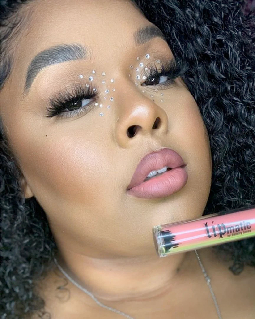 Influencer wearing Paid In Full Liquid Matte LipStick