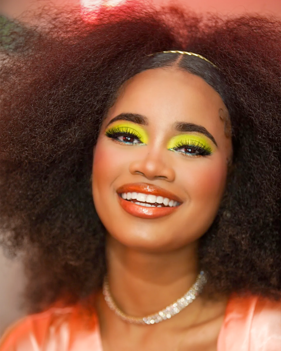 A model with a creative look made from The Graffiti Collection.