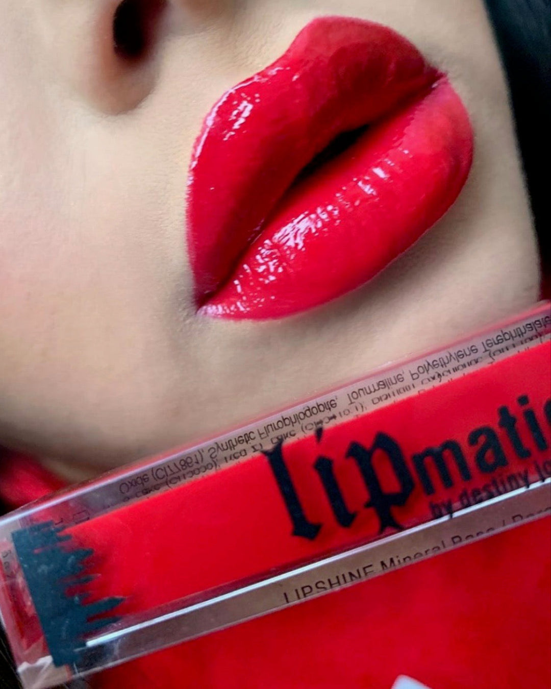 110th Street LipShine worn on a model&