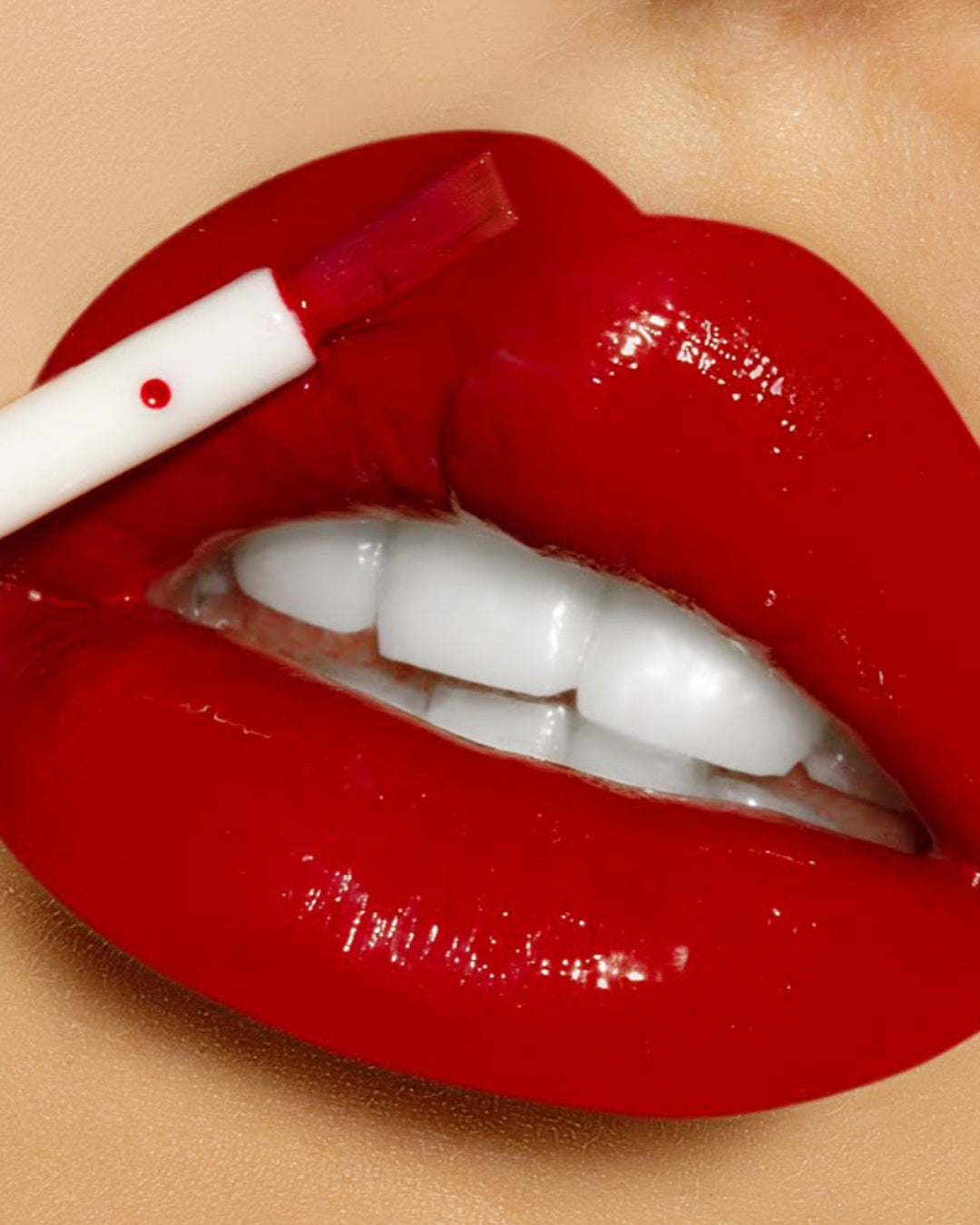 110th Street LipShine swatch on a model&