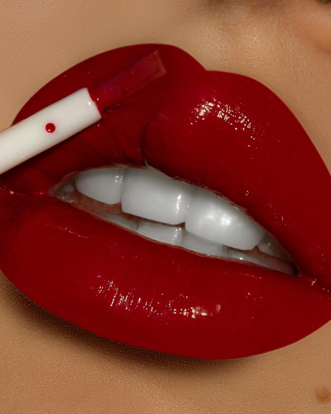 110th Street LipShine on a model's lips.