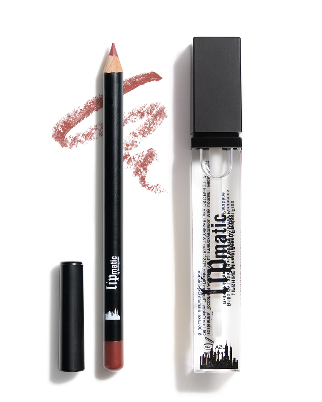 90s Lip Set with Mocha LipLiner and Glaze LipShine from The Graffiti Collection.