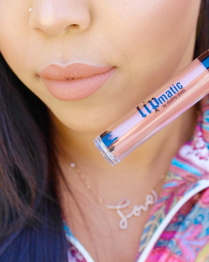 Bronx Brown Sugar Liquid Matte LipStick on a model&