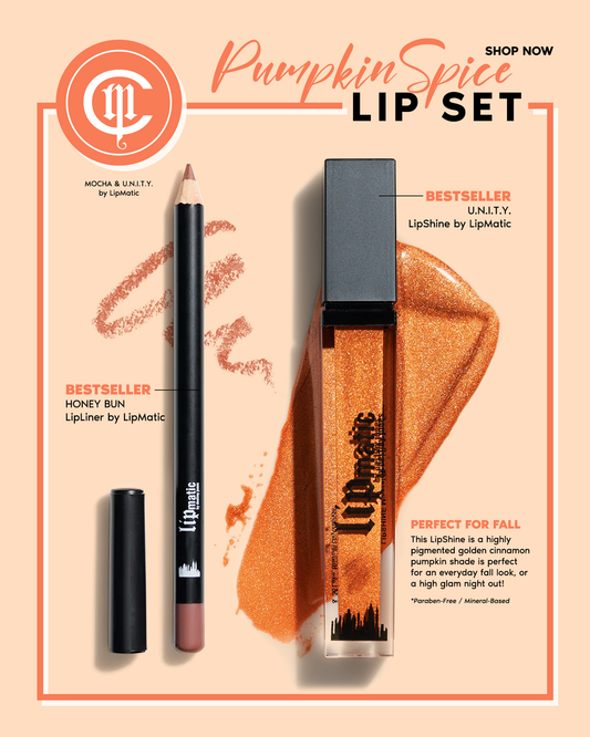 Pumpkin Spice Lip Set includes Honey Bun LipLiner and U.N.I.T.Y. LipShine.